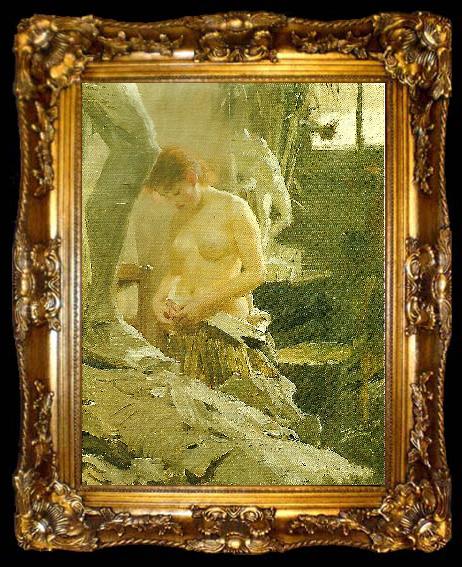 framed  Anders Zorn i wikstroms atelje, ta009-2